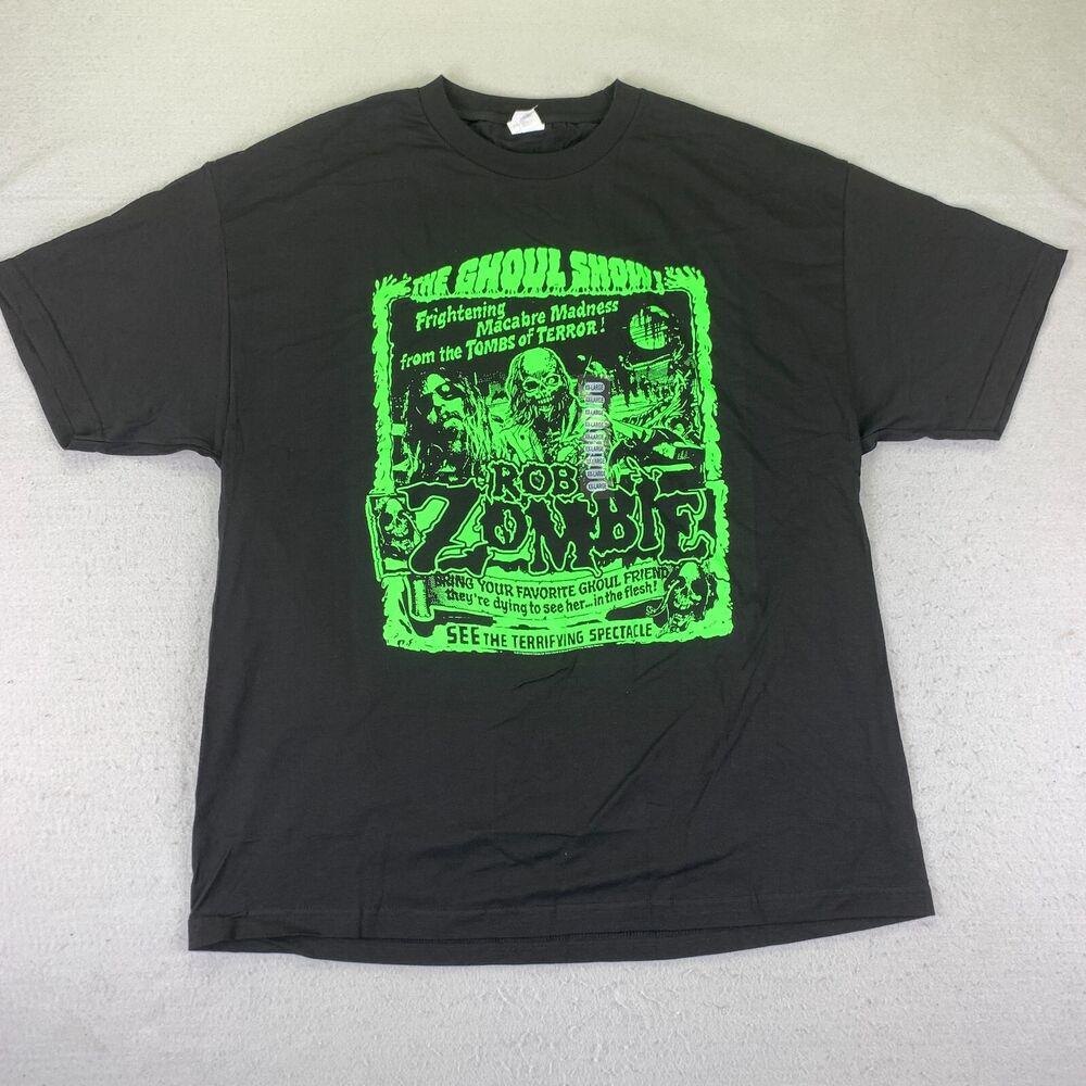 

Черная футболка Rob Zombie The Ghoul Show Nos Deadstock 2010, футболка унисекс S