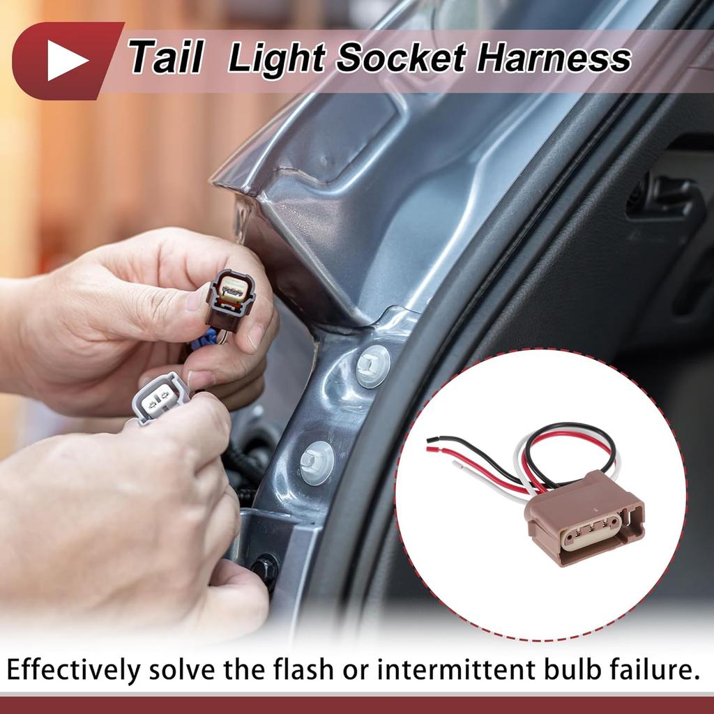 1 Set Tail Light Socket Wiring for Polaris ATV Sportsman 500 EFI 2008-2011 No.4011101 Lamp Bulb Pigtail Connector Harness