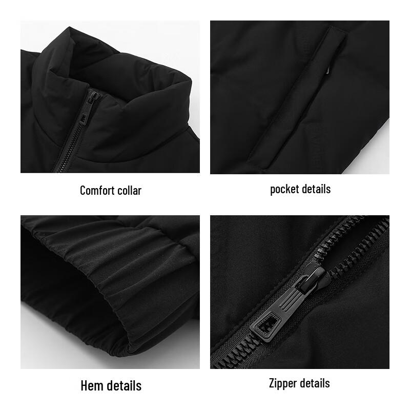 ROMON Men's 80% Duck Down Stand Collar Vest