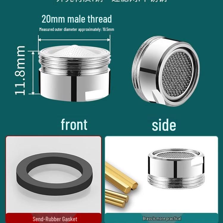 Universal Splash-Proof Faucet Aerator Core - Hot & Cold Water Filter Nozzle