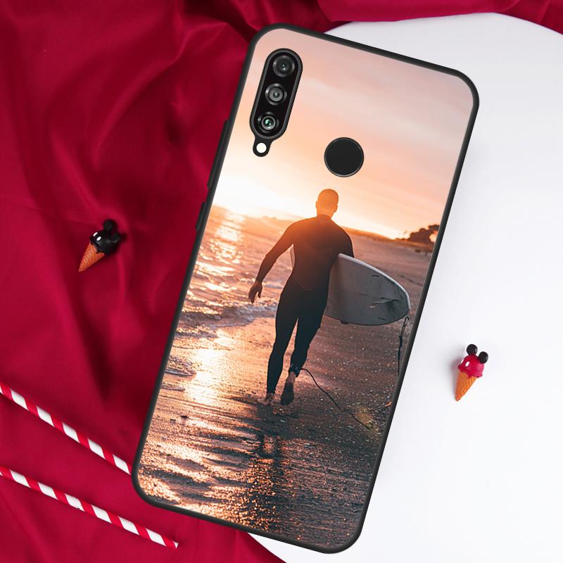 Surf Surfboard For Huawei Nova 12s 11i 12i 7i 8i Y73 Y70 Y90 Y60 Y72 Y61 Y91 9 10 SE P30 Pro P40 Lite Case