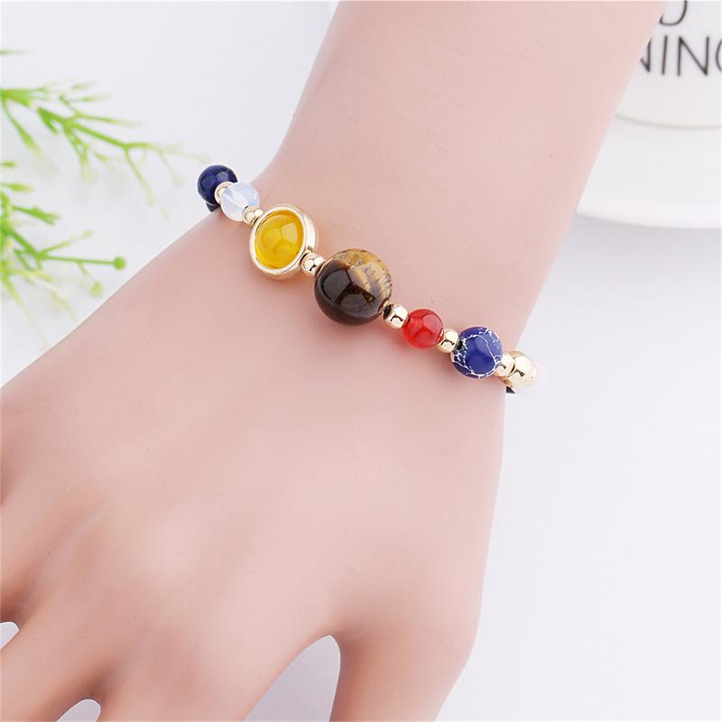 Universe Planets Beads Bangles Bracelets Jewelry Solar System Energy Bracelet