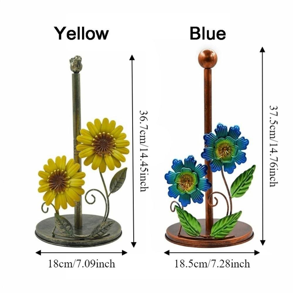Anti-Skid Flower Shaped Tissue Holder Freestanding Paper Towel Rack  Dining Table