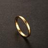 Popular Brand Tungsten Size Durable [Rockyu] Ring, 14, Men's, Gold, 2mm, Simple,