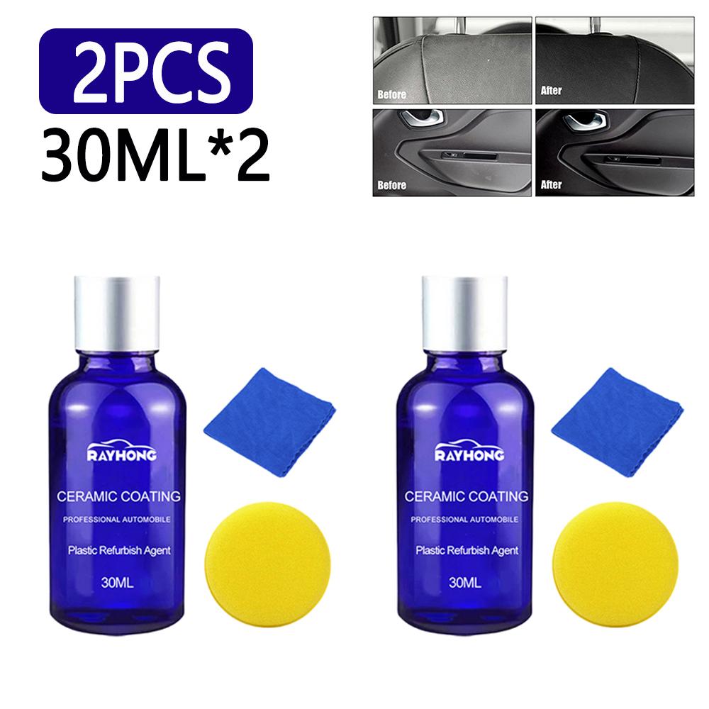 1-3PCS 30ml Plastic Refurbish Agent Car Plastic Parts Crystal Coating Ceramic Coating Refurbishment Cleaning Agent Car Interior
