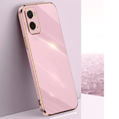 For Oppo A76 Case Luxury Square Plating OPPO A96 Phone Case CPH2333 CPH2375 ShockProof Silicone Back Cover Oppo A76 A96 Cases