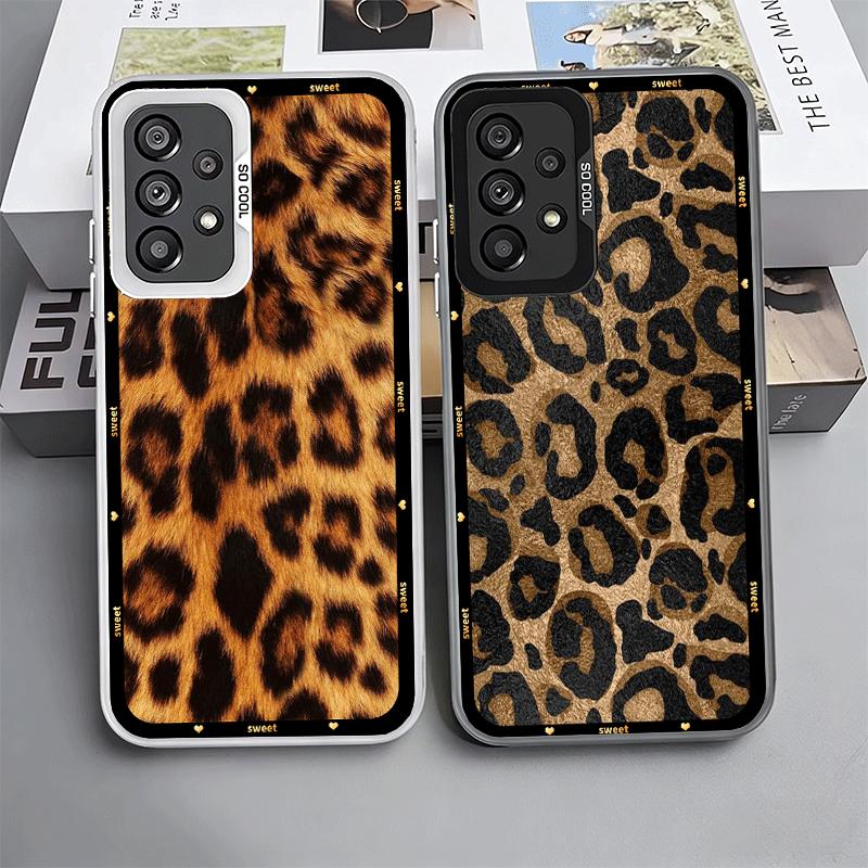 Fashion Sweet Leopard Print Shockproof Phone Case for Samsung A17 A16 A15 A14 A37 A57 A36 A56 A26 A35 A55 A25 A34 A54 A24 A13 A2