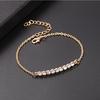 Fashion New Design Womens Classic Rhinestone Gold Plated Chain Bracelets