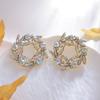Modern Alloy Geometric Stud Earrings With Gold Pins For Women