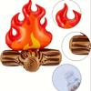 1pcs PVC Inflatable Artificial Campfire Frameless Plastic Camping Party Decoration Indoor Outdoor Scene Props Thanksgiving