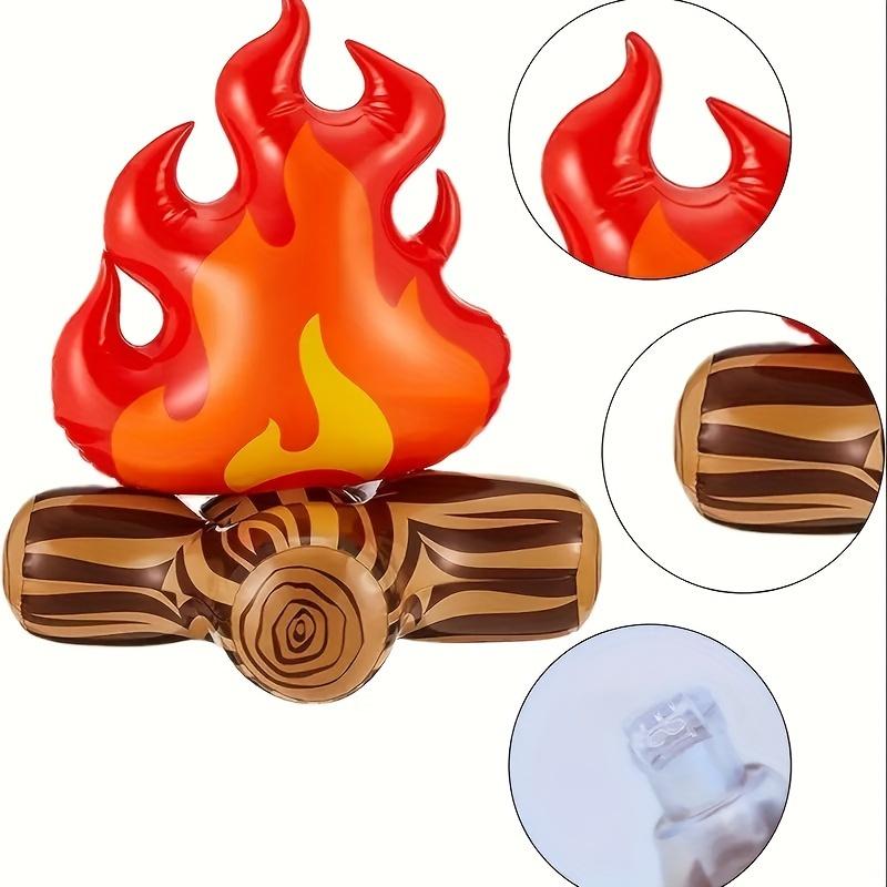 1pcs PVC Inflatable Artificial Campfire Frameless Plastic Camping Party Decoration Indoor Outdoor Scene Props Thanksgiving