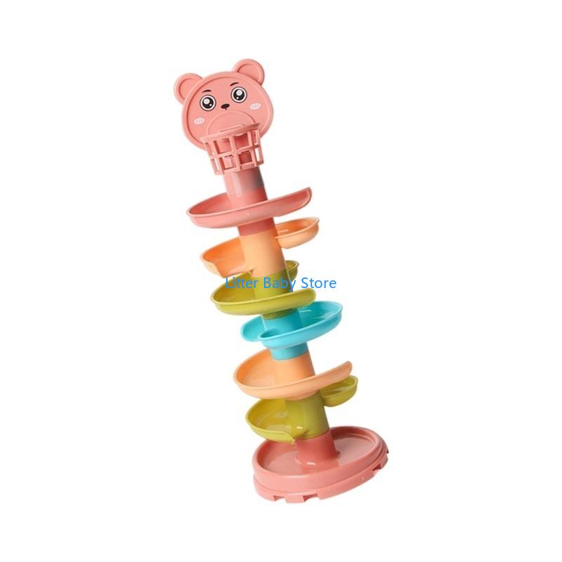 N80C Children'S Track Rotating Music Rolling Ball Stacking Music Toy