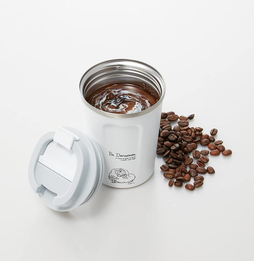 Skater Vacuum Stainless Steel Insulated Coffee Tumbler, Small, 350ml, Doraemon Design, STBC3F-A