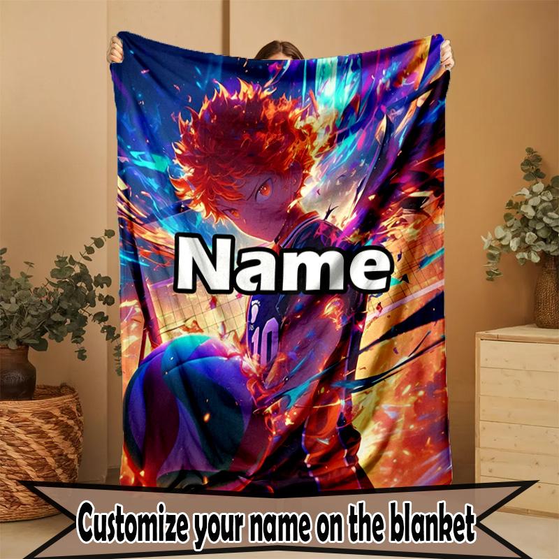Custom Name Personalized Haikyu Print Blanket, Home Decor, Bedroom, Sofa, Camping, Couch, Gifts for Birthday ChristmasEnthusiasts