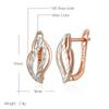 Fashion Glossy Hollow Leaves Dangle Earrings For Women  Rose Gold  Color Mix Fine Daily Vintage Jewelry