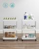 Cabinet On Wheels with 3 Shelves, White - KSC007W01