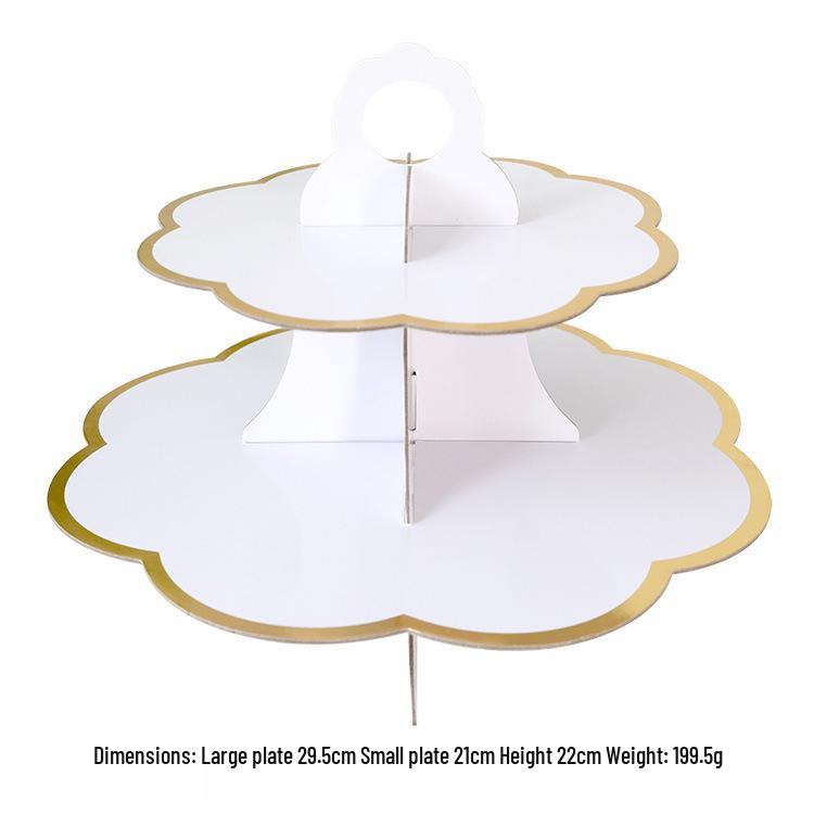 Three-Tier Disposable Cake Stand for Party Desserts