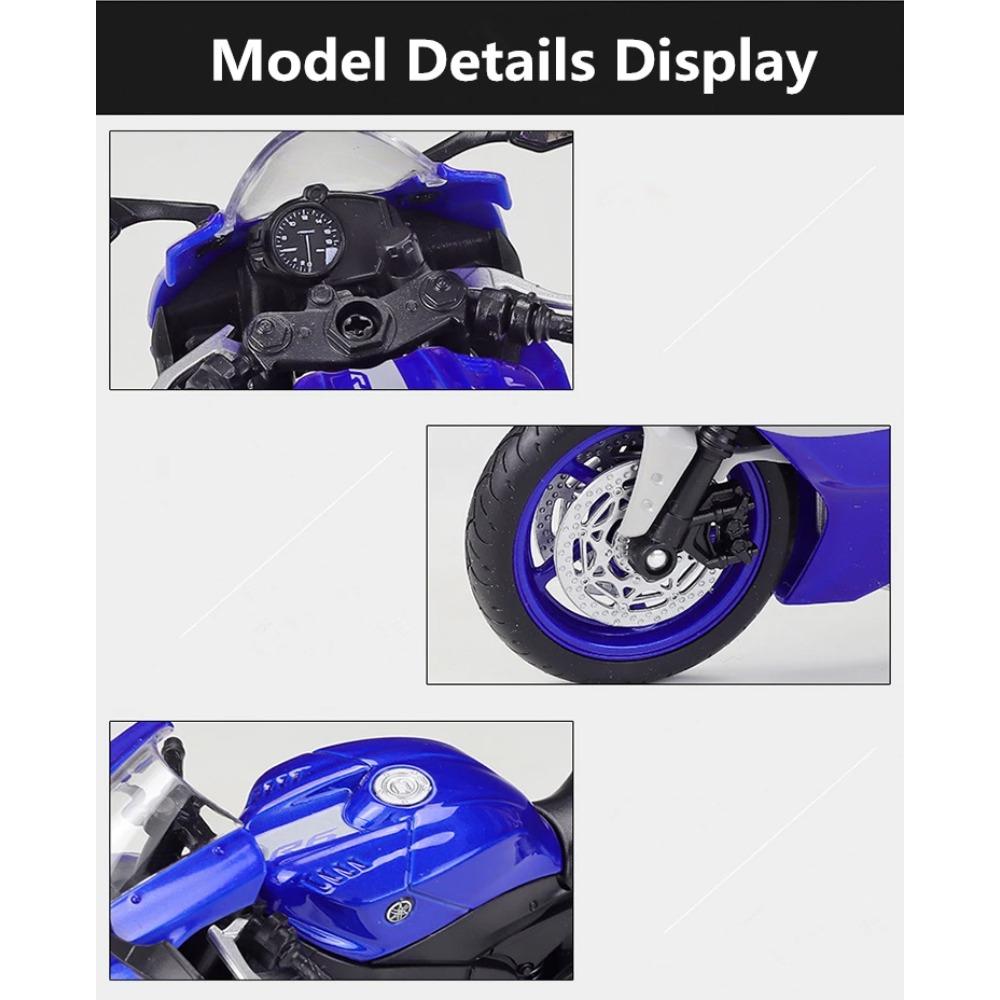 Welly 1/12 Yamaha YZF-R6 Alloy Racing Motorcycle Model Diecast Metal Street Sports Motorbike Model Collection Childrens Toy Gift