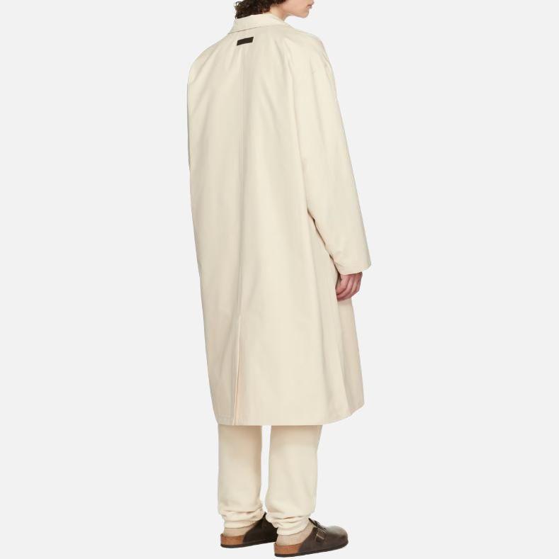 Fear of God Essentials Fall Winter 2022 Long Coat Men Outerwear Eggshell-White FOG-SS22-712