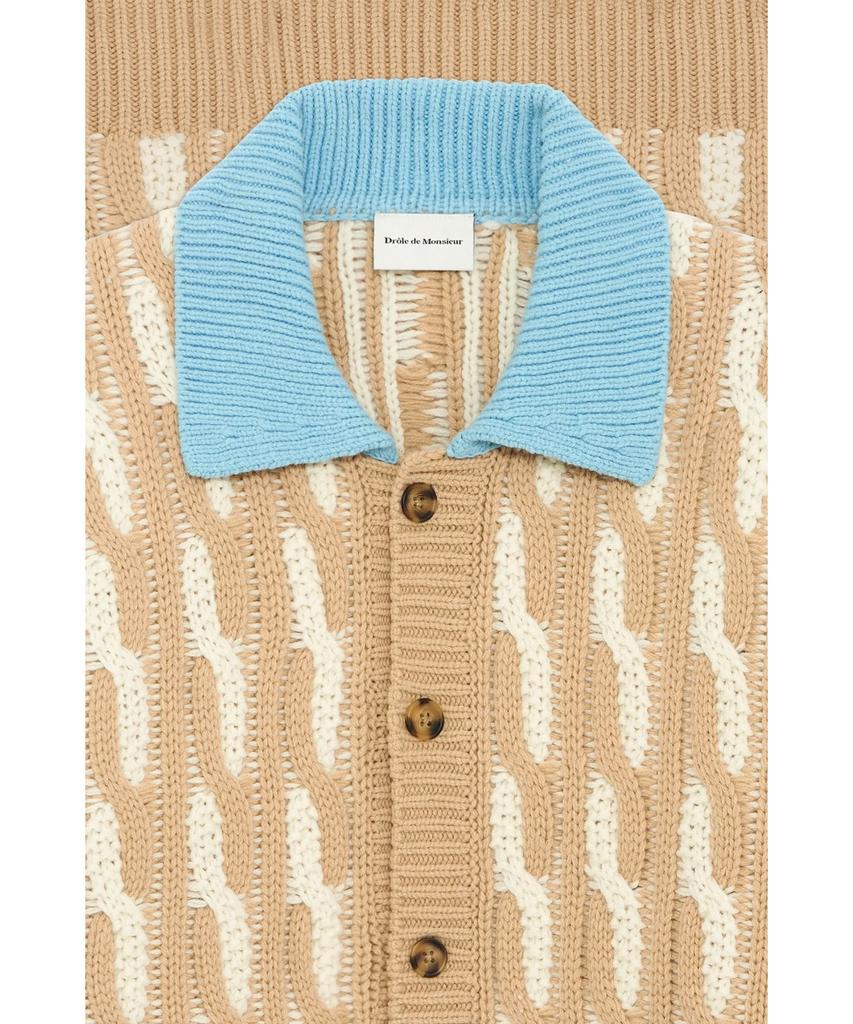 Drole De Monsieur Le Cardigan Torsades Bicolore D0Wcw25223Whm
