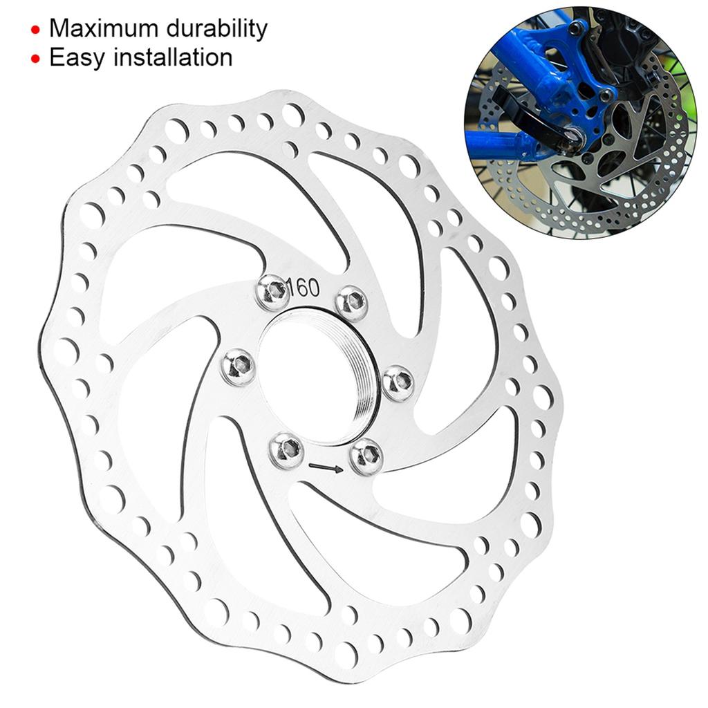 Mountain Bike 160mm Threaded Hubs Brake Disc Rotor Flange Adapter with 6 Bolts