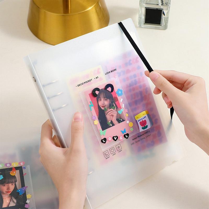 A5 Fotoalbum Ringpärm Bilder Biljetter Kort Hållare 10/30/40/50 St Innerblad Fangirls Kpop Idol Kort Förvaring Album Samlingsbok