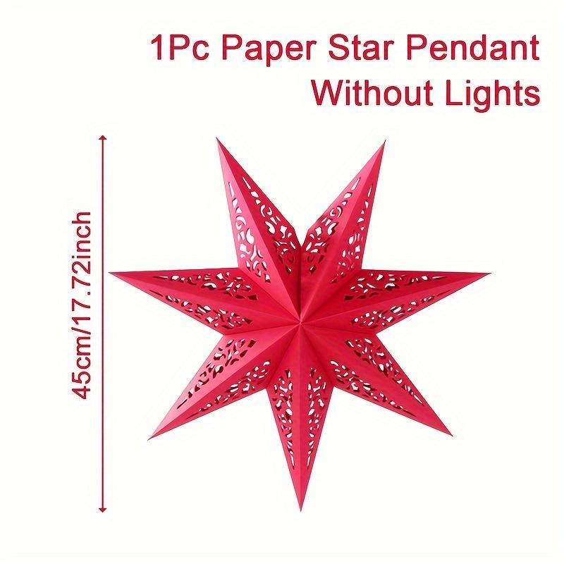 1 Stück, Ausgehöhlter Stern Hängeanhänger, Klassische EID Sternlaterne, Design ohne Licht für festliche Dekoration, für Zuhause, Schlafzimmer, Garten