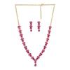Conjunto de colar de rubi delicado para mulheres