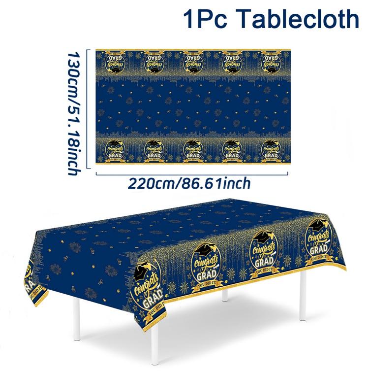 

Graduation Party Decorations Congrats Grad Tablecloths Class of 2024 Themed Plastic Tablecovers for Graduation Party Supplies