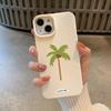 Einfache Kokospalme für iPhone 16 Handyhülle für iPhone 15 Neues Modell 14plus Kreatives 12 Litschi-Muster 11 Silikon