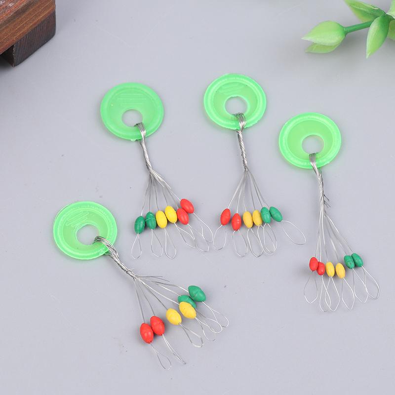 600 Pièces/100 Groupes Bouchon en Caoutchouc Flotteur Stopper Flotteur de Pêche Haricot Ovale Espaceur Ligne de Pêche Flotteur Pour Lacs Rivières Mer