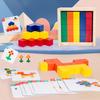 Wooden 3D Puzzle Cube: Children's Educational Space Blocks for Math and Building Fun