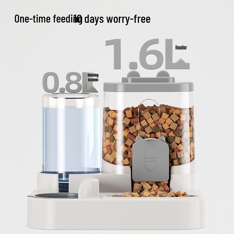 Automatic Cross-Border Cat Feeder & Water Bowl - Integrated Feeding & Drinking System for Cats