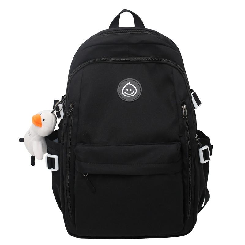 Schoolbag Casual Backpack 1011 Korean Version Simple and Versatile Middle School Student School Bag Female Japanese Men's and Women's Commuter Travel