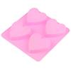 1Pcs 4 Cavity Handmade Silicone Soap Mold Heart 3d Craft Soap Making For Candle