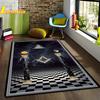Freemason Illuminati Fashion Print Rug Home Decor Rug Anti-Slip Rug Living Room Bedroom Kitchen Bathroom Balcony Floor Mats
