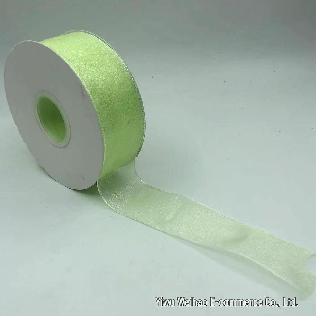 Rainbow Pearl Yarn Ribbon for DIY Projects – 4cm Headwear, Bouquet, and Fresh Flower Packaging Bow Streamer