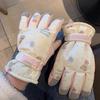 Skihandschuhe für Damen können gefüttert und verdickt werden, warm, kältefest, winddicht und wasserdicht, Motorradhandschuhe Tide