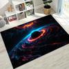 Dreamy Galaxy Universe Space Stars Black Hole Earth Rug for Bedroom Living Room Sofa Home Doormat Decor,Kid Non-slip Floor Mat