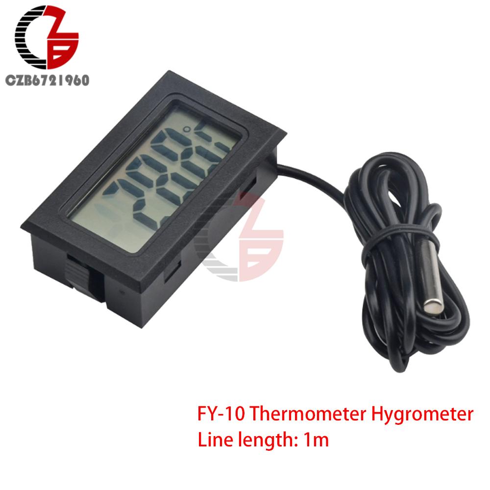 Mini LCD Digital Thermometer Hygrometer Indoor Embedded Temperature Sensor Electronic Temperature and Humidity Meter Monitor