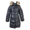 MONCLER FULMAR fur-lined down hoodie coat O blackUsed