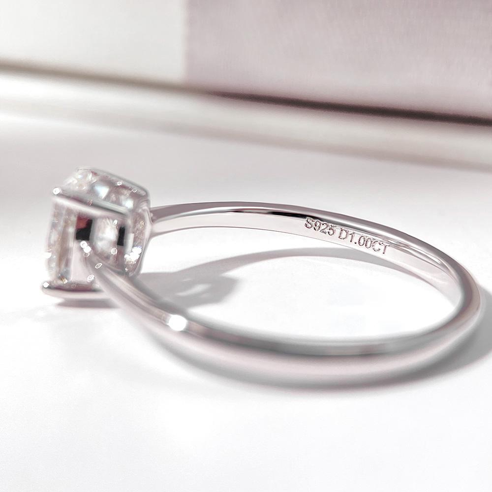 1/2/3/4 Karat Oval geschliffener Moissanit Solitär Diamantring GRA Zertifiziert Kupfer Party Eheringe Schmuck für Damen