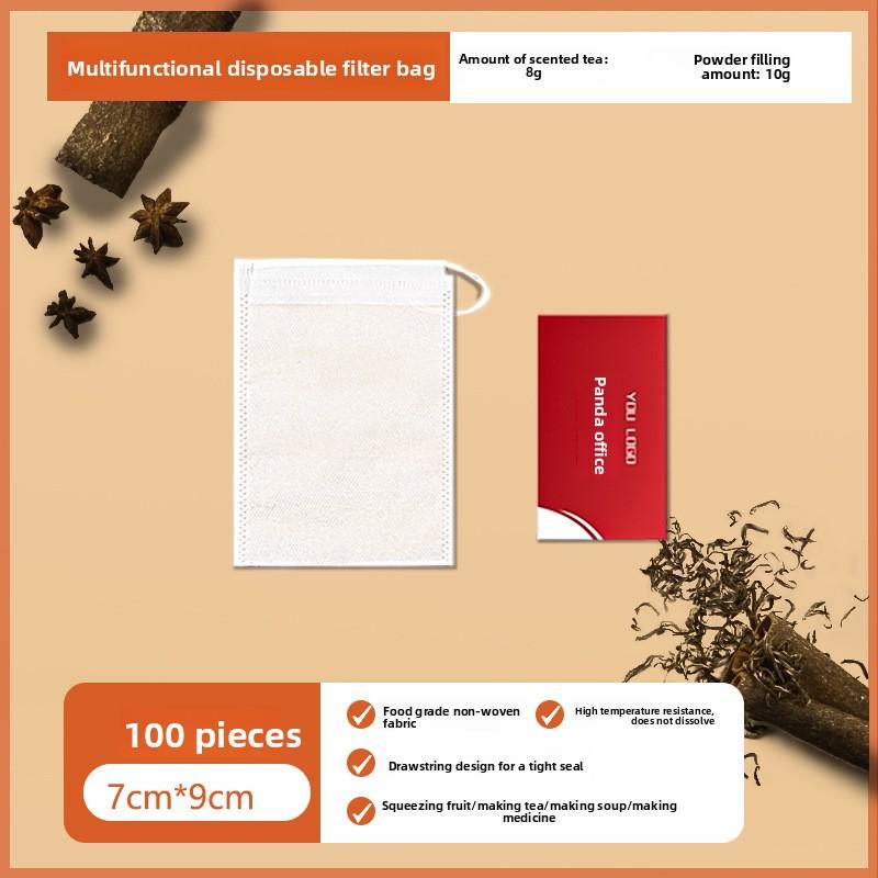 Non-woven Fabric Tea Bag with Drawstring, Disposable Soup and Marinade Bag, Traditional Chinese Medicine Decoction Gauze Bag
