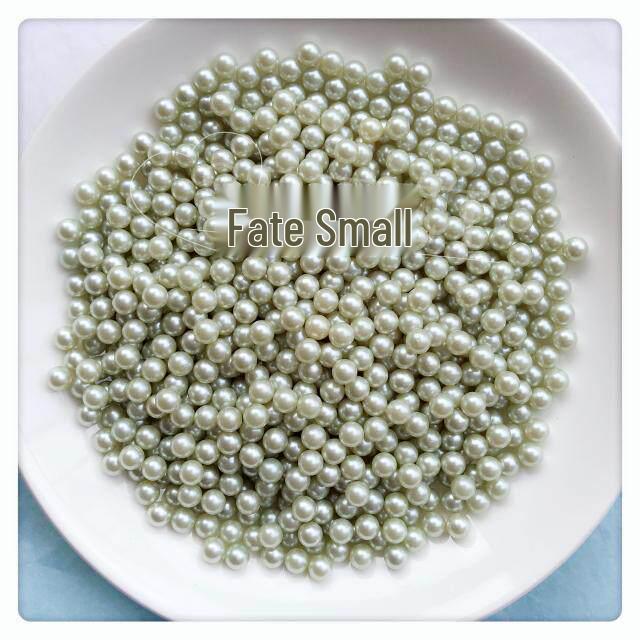 8mm High Brightness Holeless Round Faux Pearl Beads for Flower Bouquet Decoration