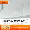 Car Sticker Tesla 1PCS ABS Car Emblem Space X Rear Badge Dceoration Stickers For Tesla Auto Trunk Exterior Styling Modification