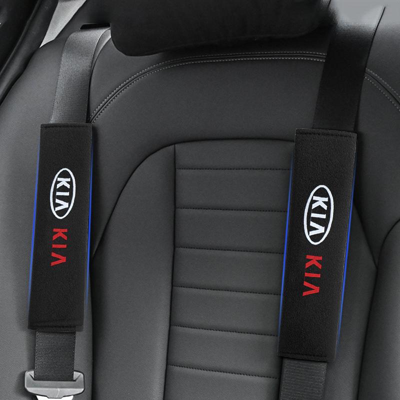 1/2Pcs Car Safety Belt Shoulder Cover Pad Plush Seat Belt Shoulder For KIA K5 K9 Sorento Ceed Sportage Carnival Stinger Forte Niro Cadenza