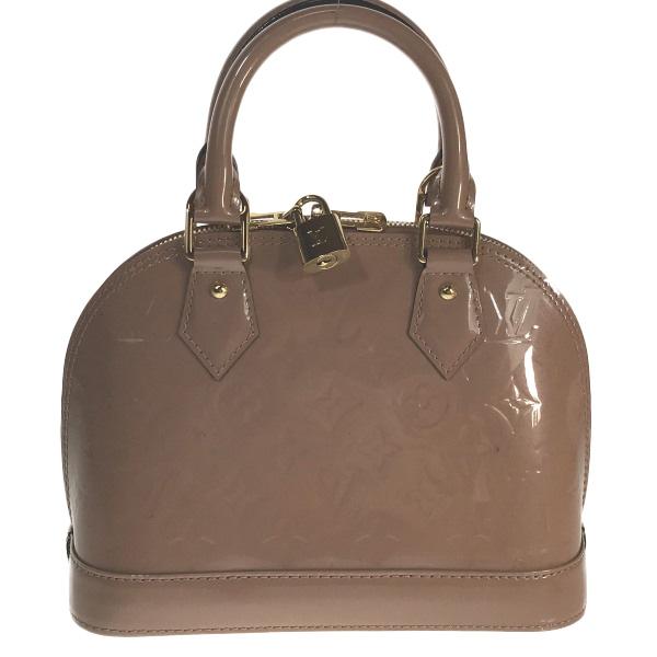 LOUIS VUITTON Vernis Handbag Shoulder Bag Monogram Vernis Rose Velur  M91585 Used