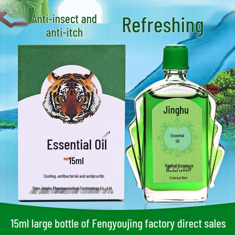 Jinghu Wind Oil Roll-On - 3/6/12ml Tiger Head Cooling Oil Refreshing Formula