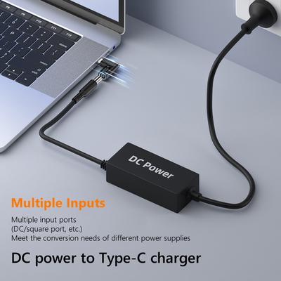 Laptop-Stromanschluss, 65 W, DC auf USB C PD-Adapter, USB Typ-C Buchse auf DC Stecker, Laptop-Ladegerät-Konverter für Macbook/Lenovo/DELL