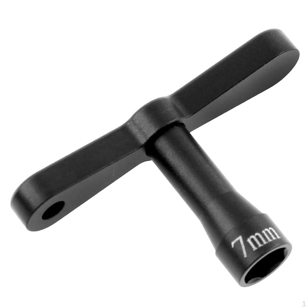 RC Car 7mm Hex Sleeve Wheel Nut Spanner Metal Multifunctional Professional Repair Tool T Handle